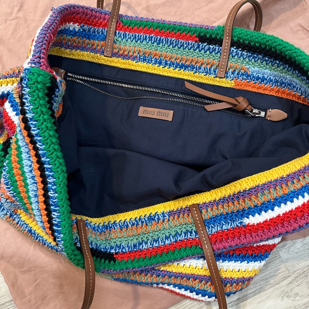 Miu Miu Large Crochet Tote Bag - Picture 6 of 16